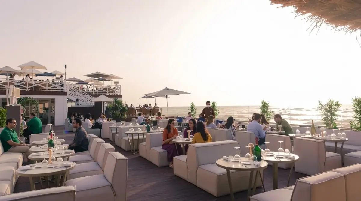 Elegant coastal restaurant in Casablanca